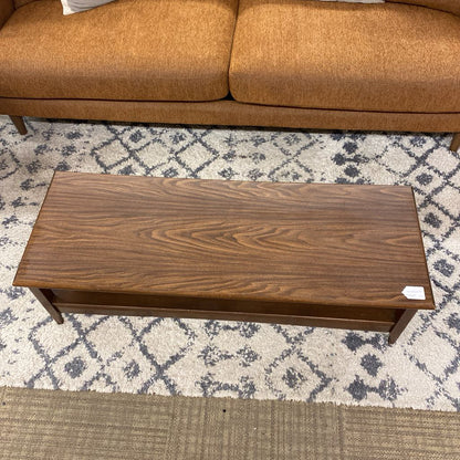 MC Dark Laminate Coffee Table w/Faux Drawer Shelf