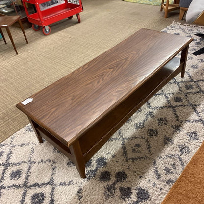 MC Dark Laminate Coffee Table w/Faux Drawer Shelf