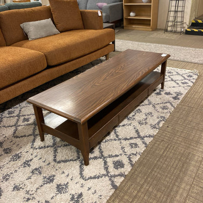 MC Dark Laminate Coffee Table w/Faux Drawer Shelf