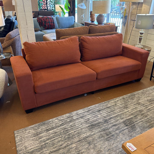 Orange Corduroy Sofa
