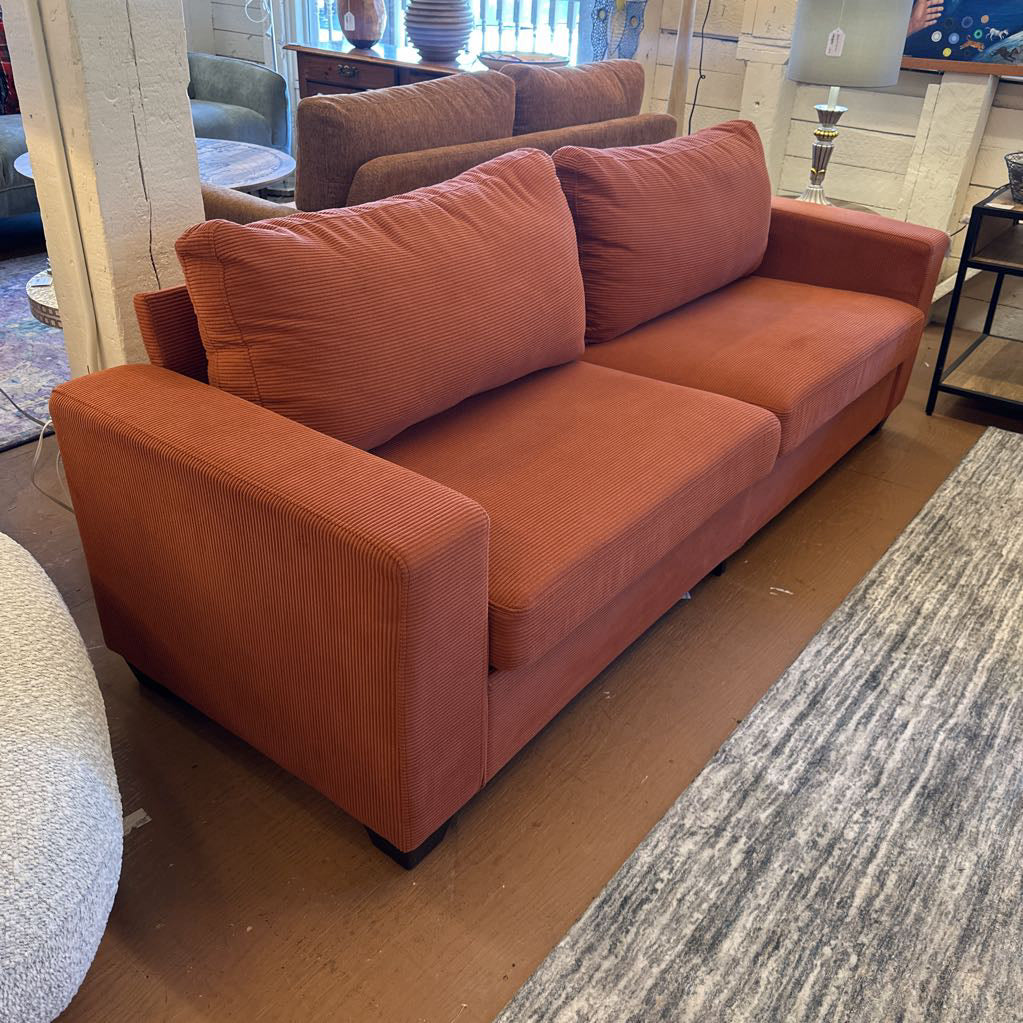 Orange Corduroy Sofa U SOFAS