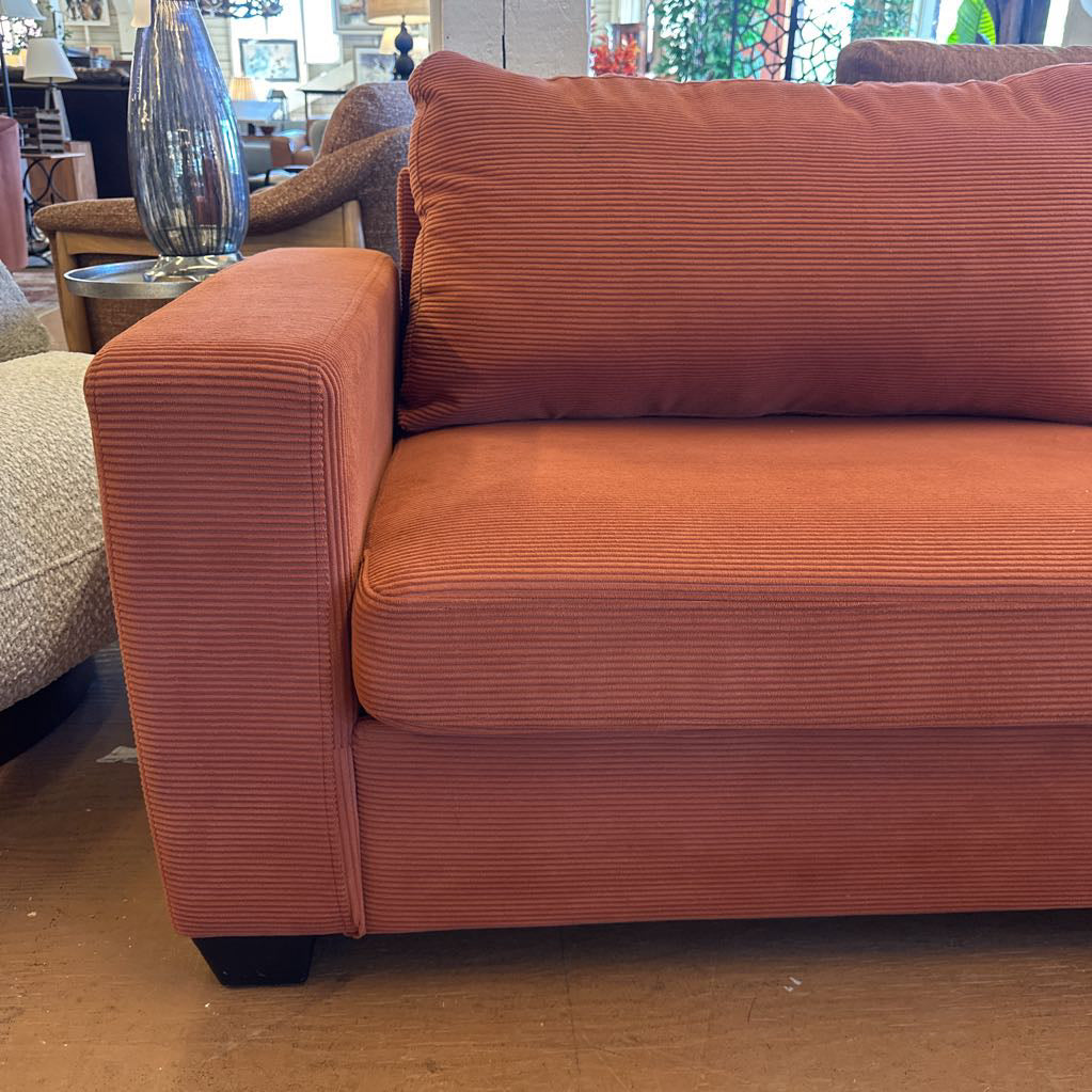 Orange Corduroy Sofa
