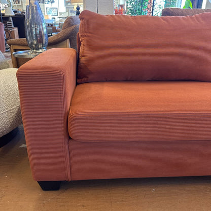 Orange Corduroy Sofa