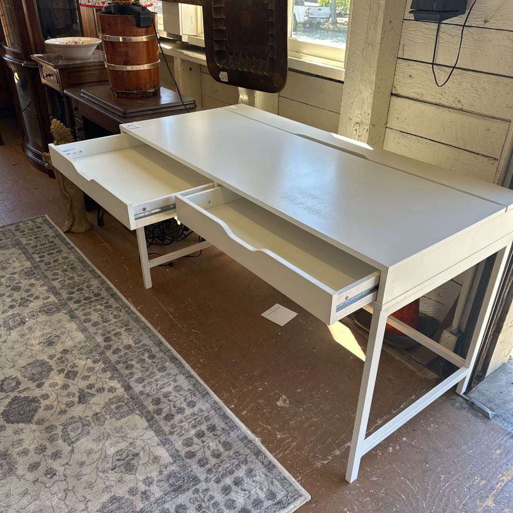 Modern 2 Drawer Desk w/ Cable Management