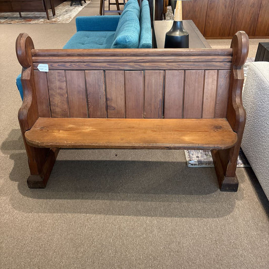 Traditional Oak Church Pew UNIQUE FINDS