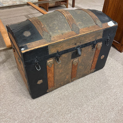 Antique Dome Top Steamer Trunk
