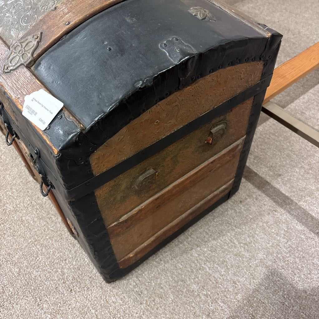 Antique Dome Top Steamer Trunk