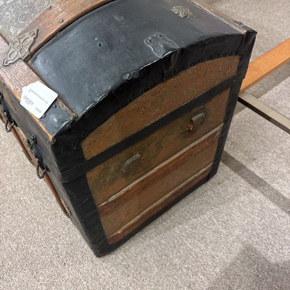 Antique Dome Top Steamer Trunk