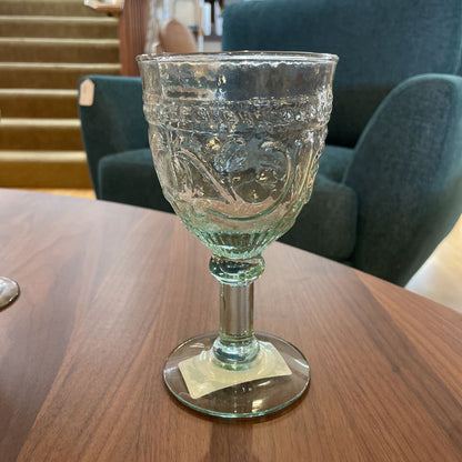 Watery Blue Pedestal Glass Set of 6 SMALLS
