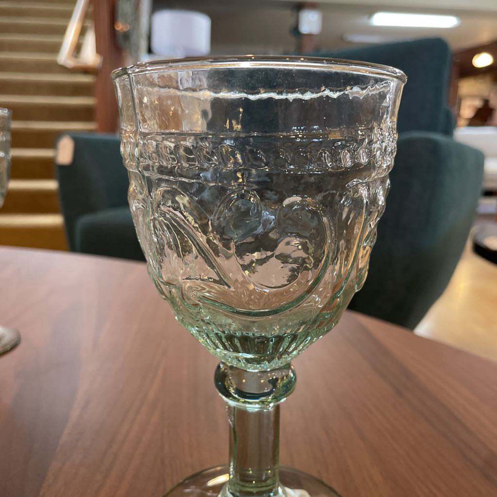 Watery Blue Pedestal Glass Set of 6 SMALLS