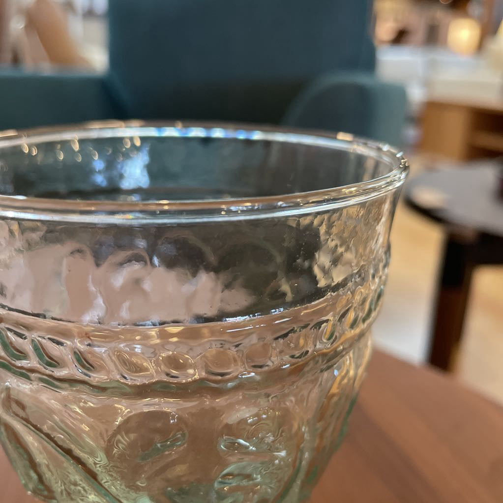 Watery Blue Pedestal Glass Set of 6 SMALLS