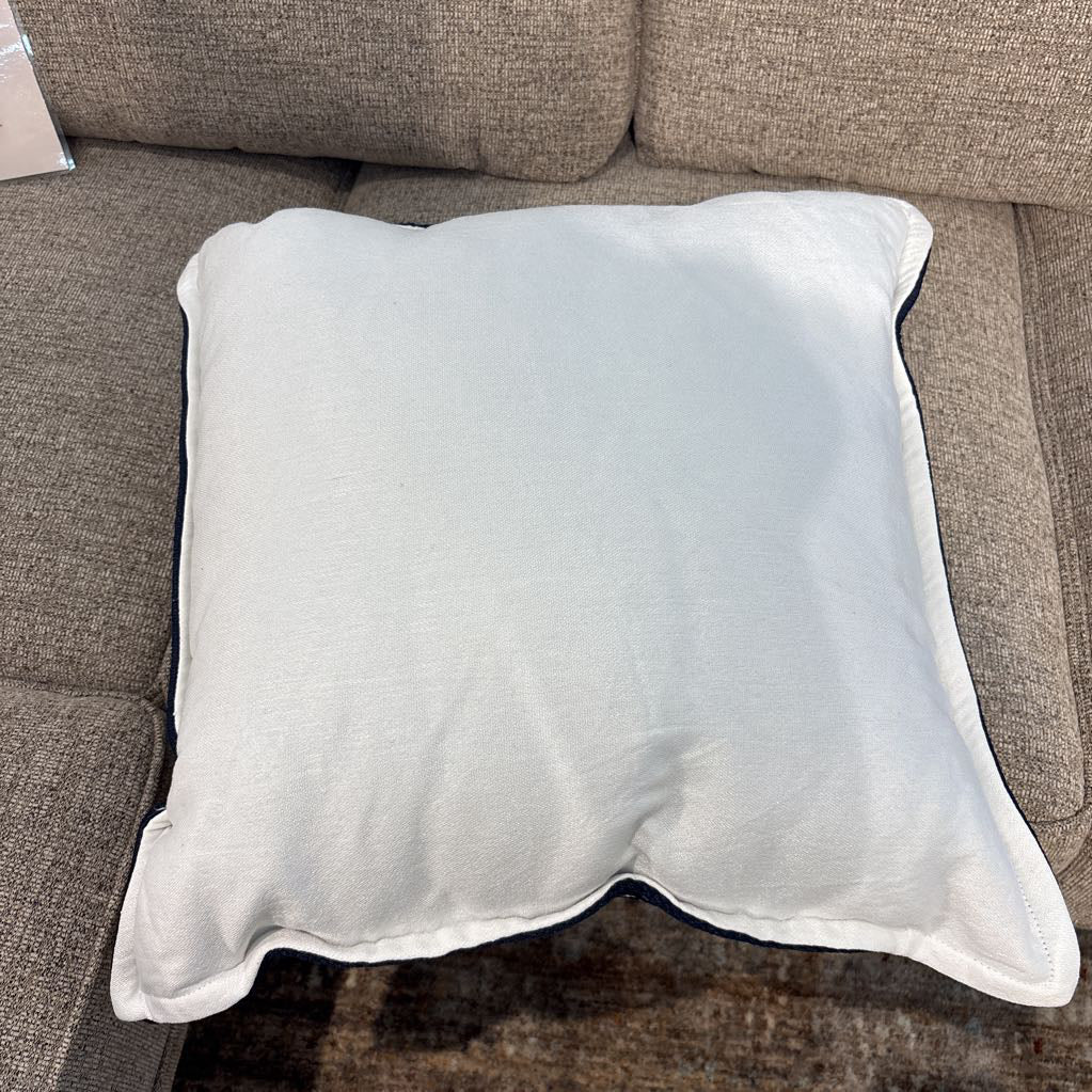 Navy Black Pillow w/ White Dots U PILLOWS