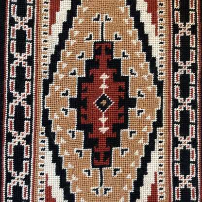 Earthtones/Black/White Needlepoint Geometric Art