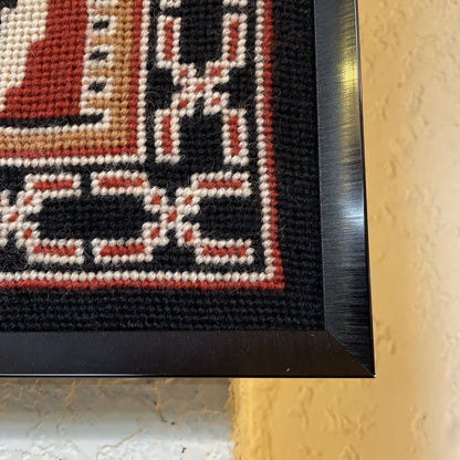 Earthtones/Black/White Needlepoint Geometric Art