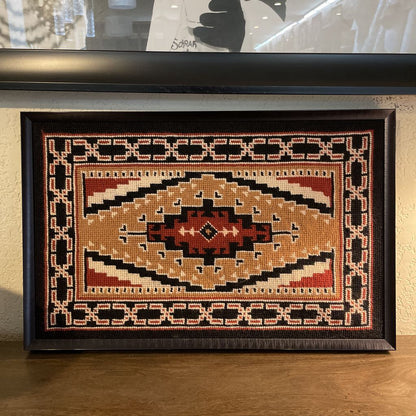 Earthtones/Black/White Needlepoint Geometric Art