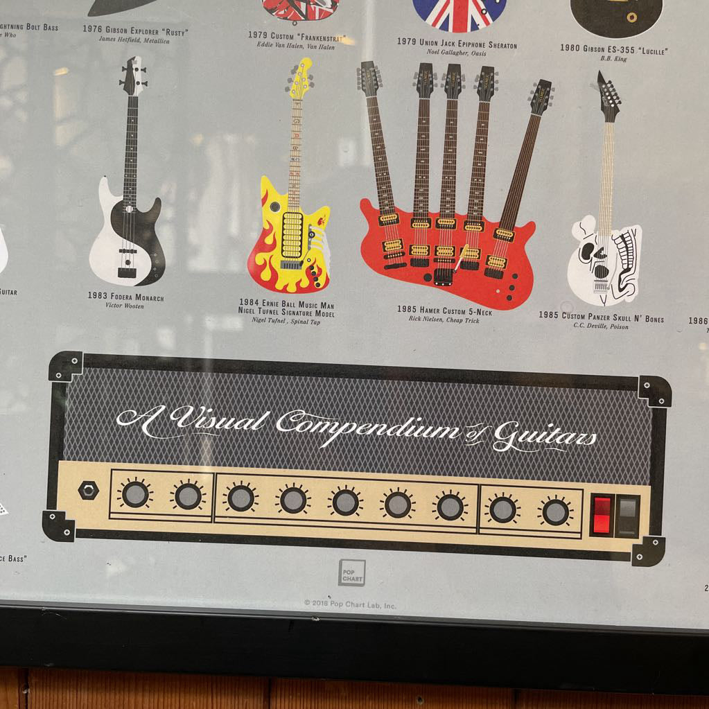 Guitar Types Art Poster