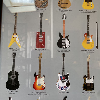 Guitar Types Art Poster