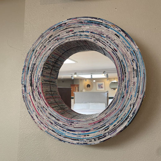 Round Rolled Paper Frame Mirror C MIRRORS