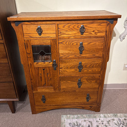 Mission Style 6 Drawer 1 Door Highboy