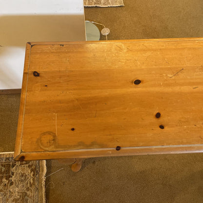 Pine Console Table w/ Cabriole Legs