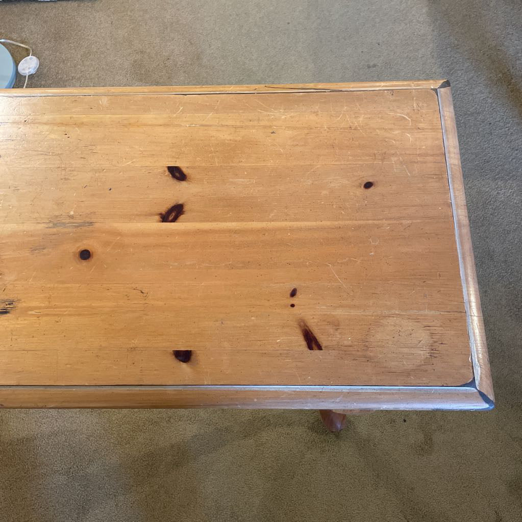 Pine Console Table w/ Cabriole Legs
