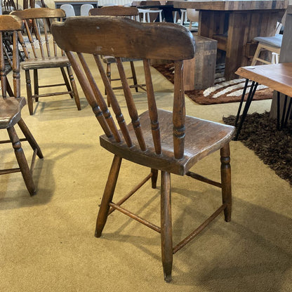 Antique Spindle Back Chair set of 4 C DINING CHAIRS