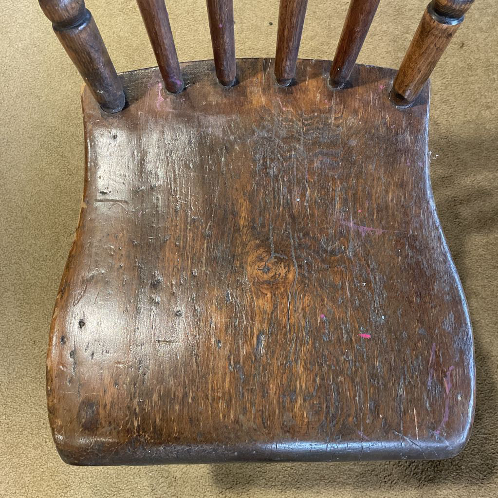 Antique Spindle Back Chair set of 4 C DINING CHAIRS