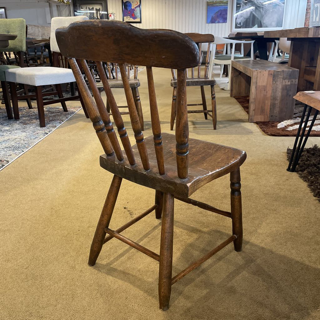 Antique Spindle Back Chair set of 4 C DINING CHAIRS