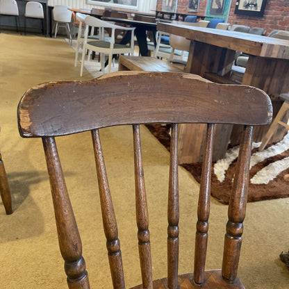 Antique Spindle Back Chair set of 4 C DINING CHAIRS