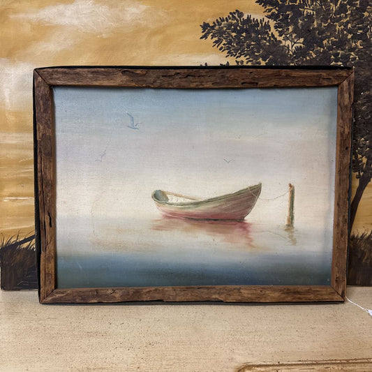 Original Painting of Boat on Lake