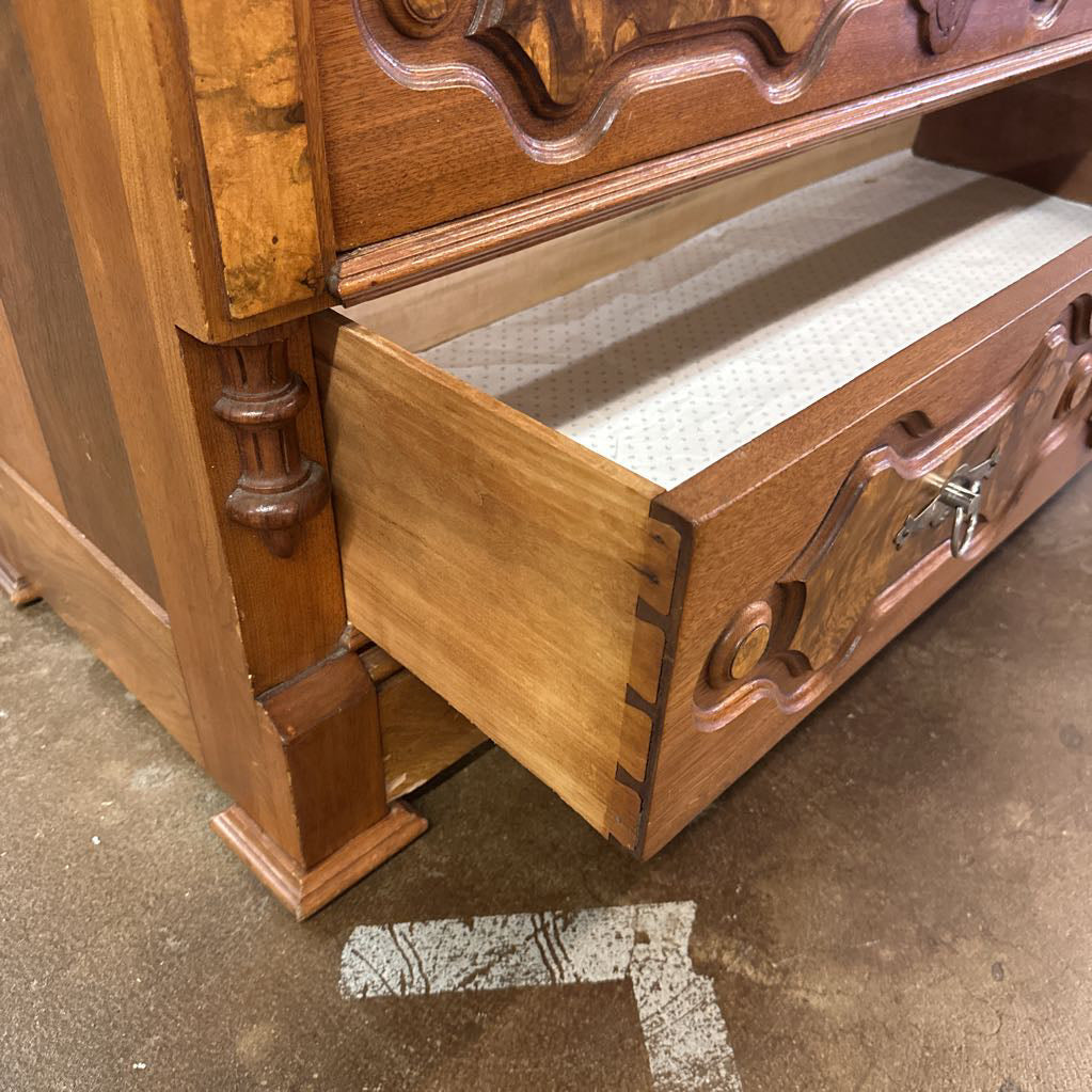 Antique Dressing Chest w/ Tall Mirror C LOWBOYS