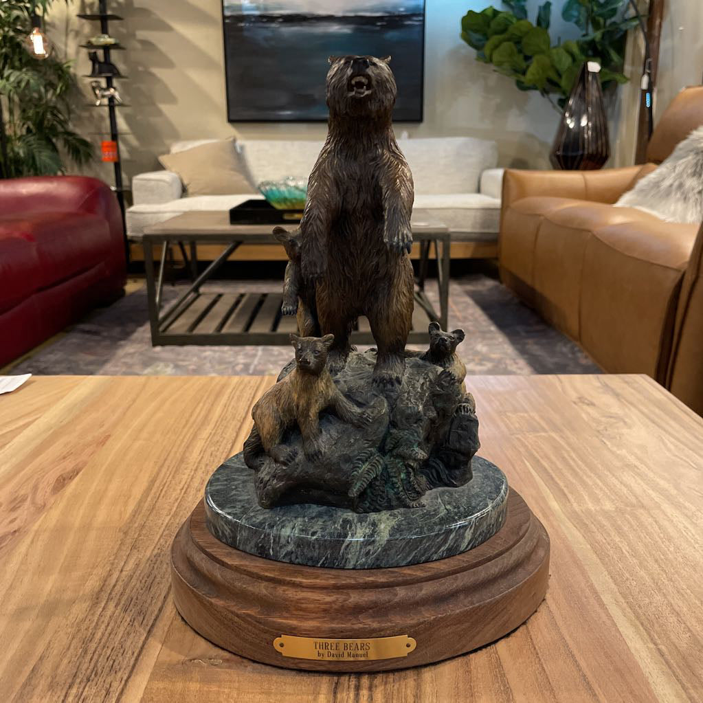David Manuel Three Bears Sculpture