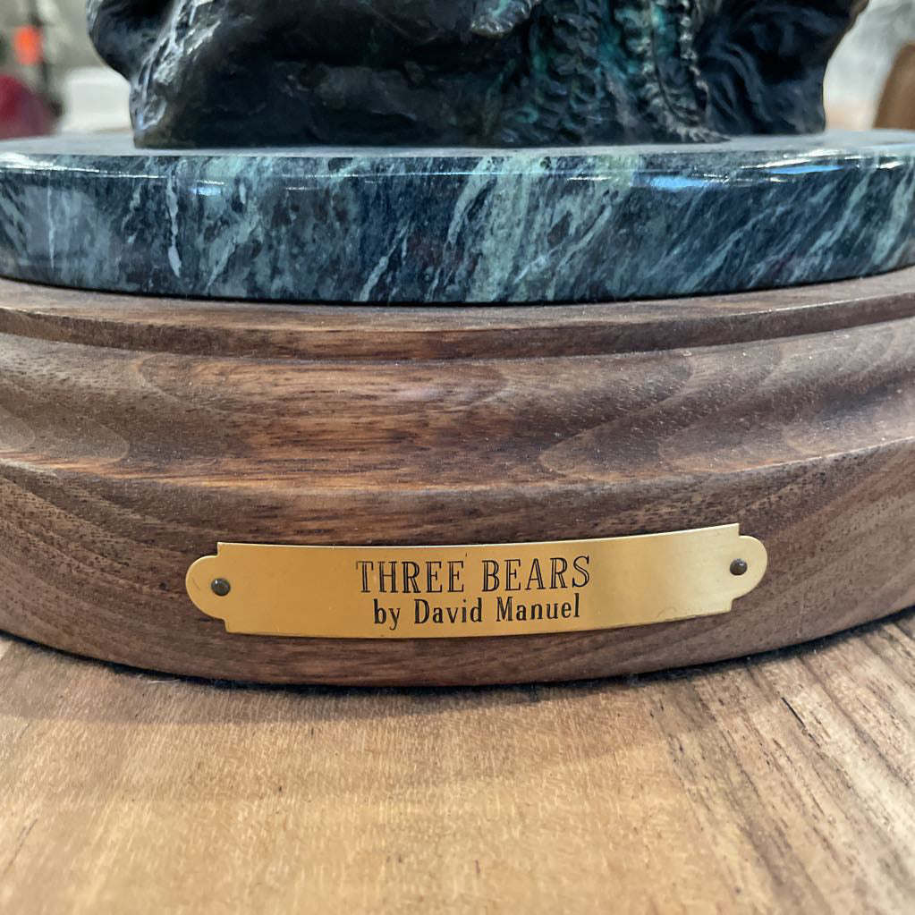 David Manuel Three Bears Sculpture