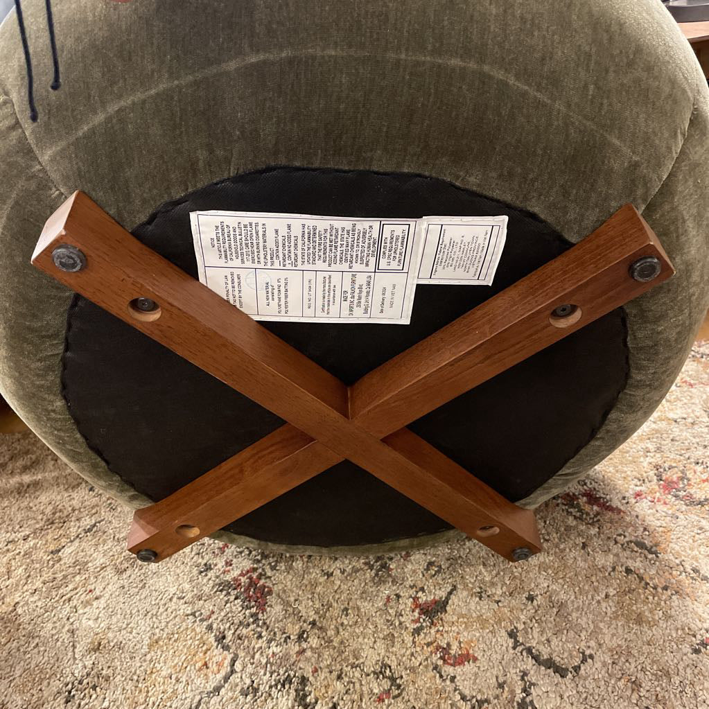 Sage Green Stone Ottoman