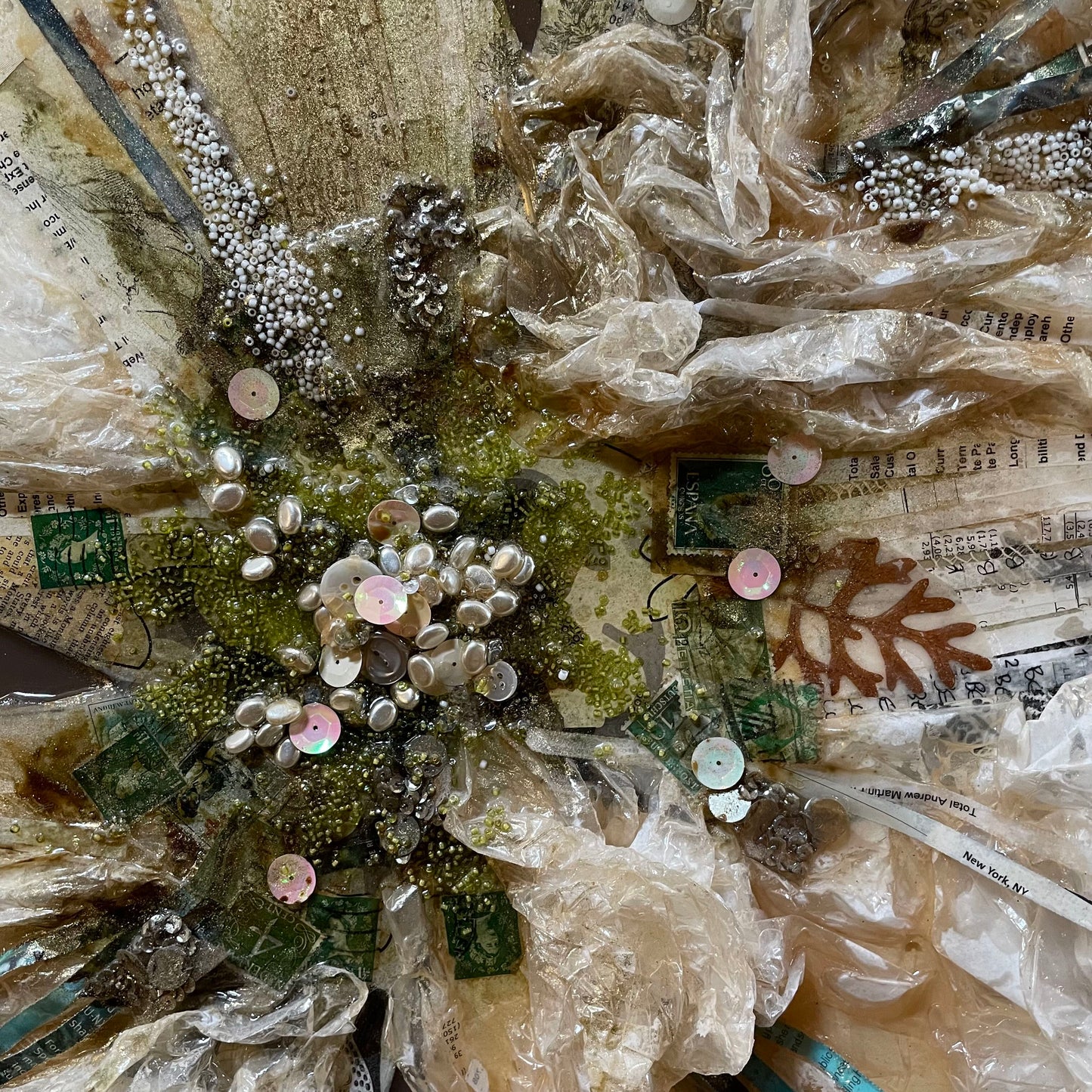 Mixed Media Florals Large Art