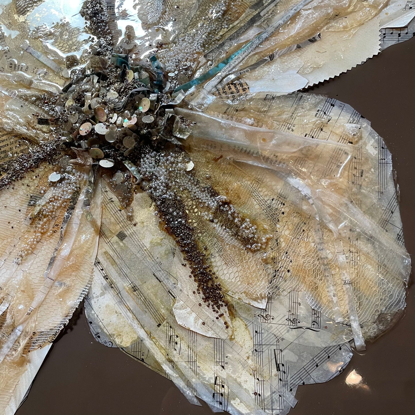 Mixed Media Florals Large Art