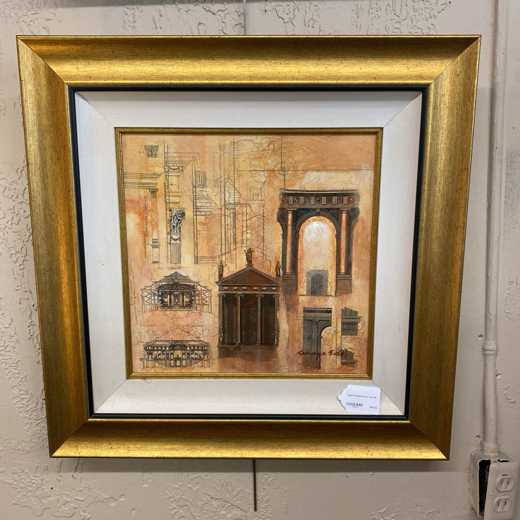 Signed Architectural Art Two ART