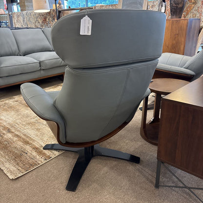 Zulia Pewter Leather Accent Chair U ACCENT CHAIRS