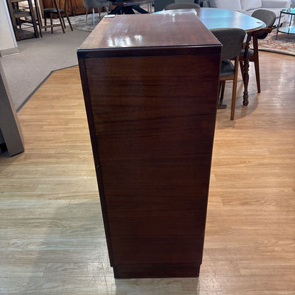 Vintage Mahogany Cross Lattice Glass Cabinet