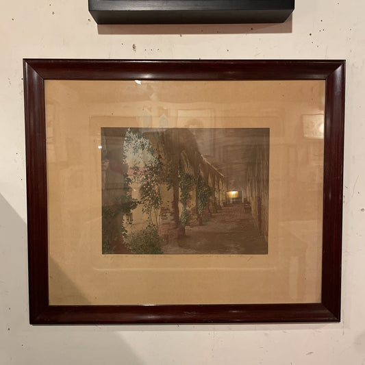 Wallace Nutting : "Ivy & Rose Cluster" (Hand tinted print) ART