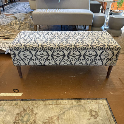 Grey And White Storage Bench