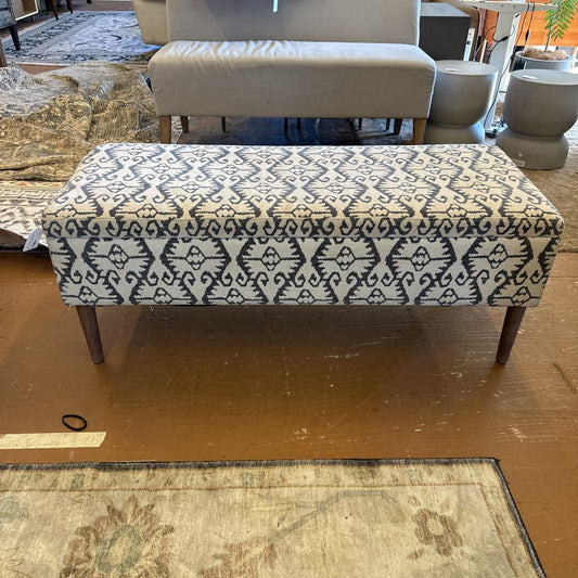 Grey And White Storage Bench
