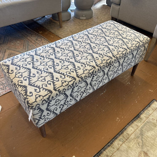 Grey And White Storage Bench