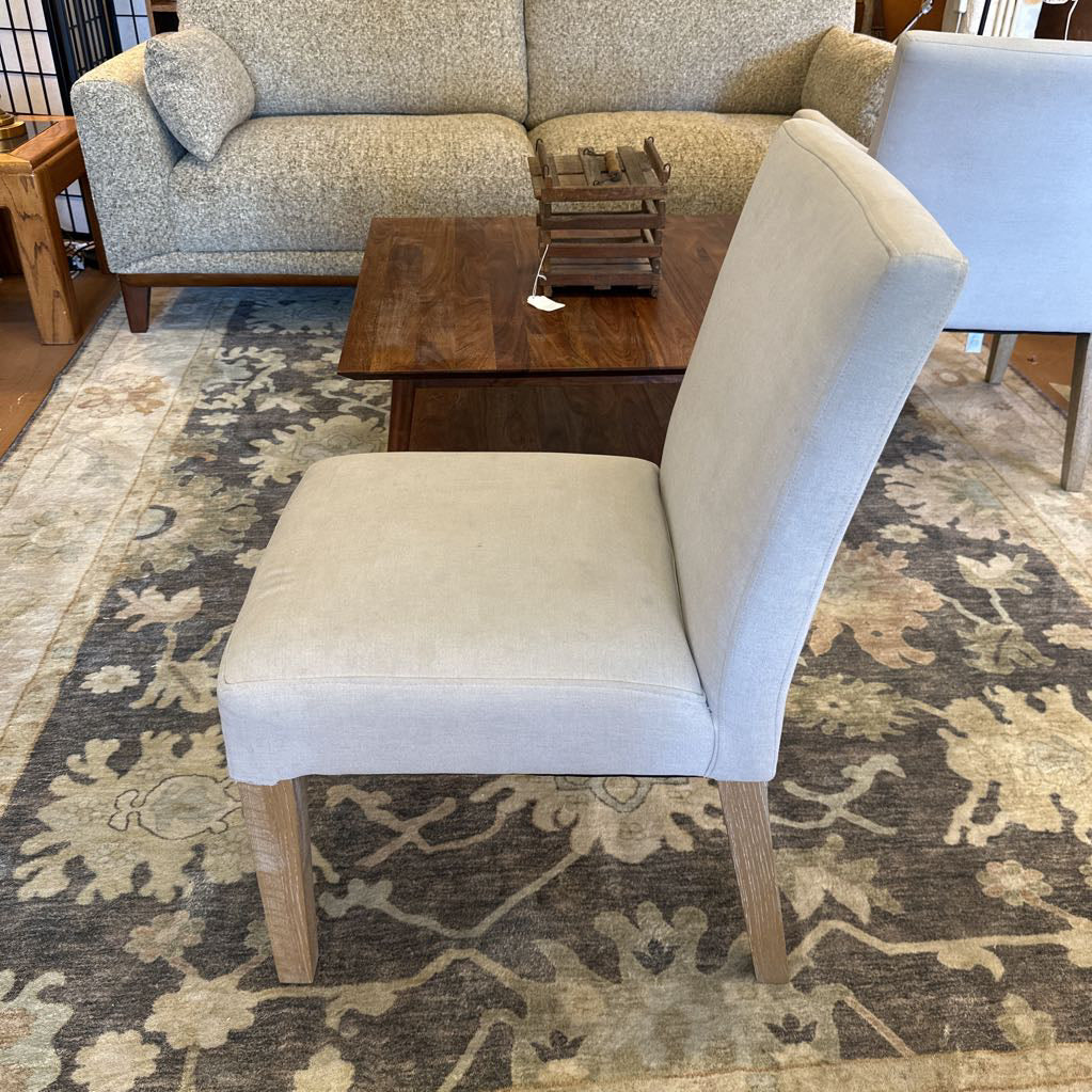 Pottery Barn Grey Upholstered Chair U ACCENT CHAIRS