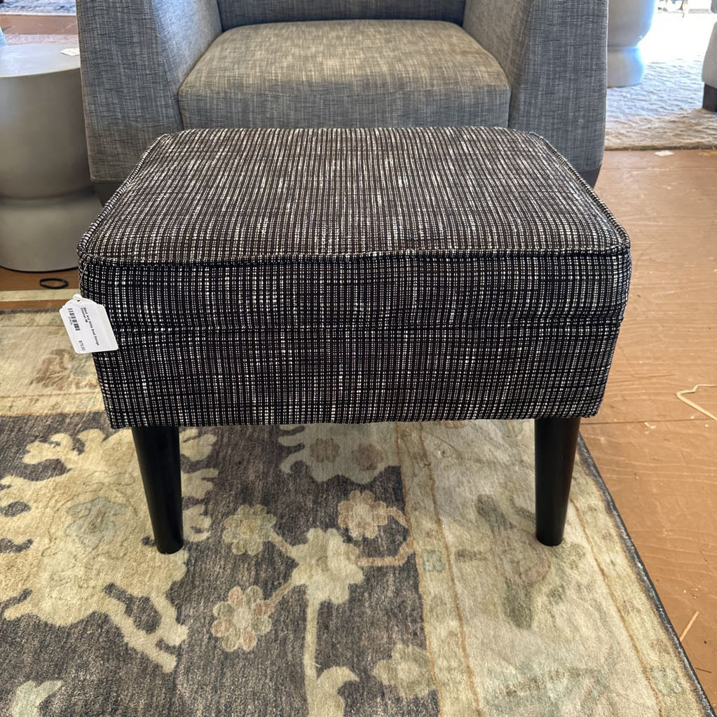 Black And White Small Storage Ottoman U OTTOMANS