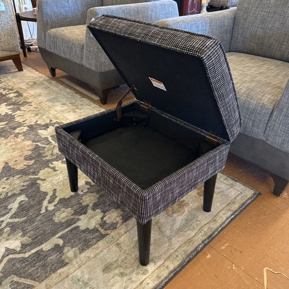 Black And White Small Storage Ottoman U OTTOMANS