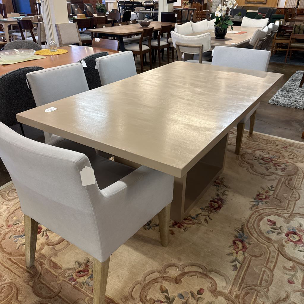 Beige Painted Dining Table
