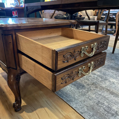 1973 Hammary 2 Drawer Accent Table