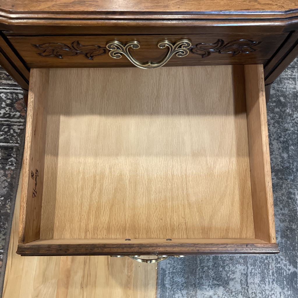 1973 Hammary 2 Drawer Accent Table