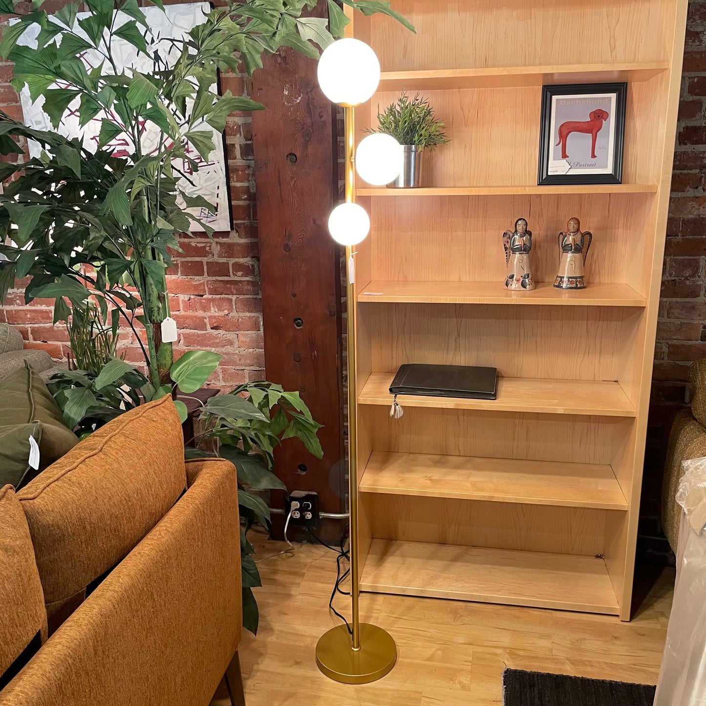 3 Globe Gold Floor Lamp